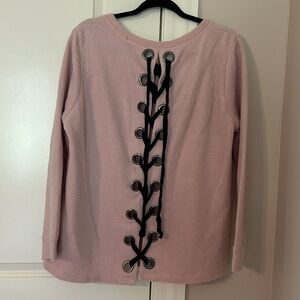 Wishful PINK Fleece open back sweatshirt